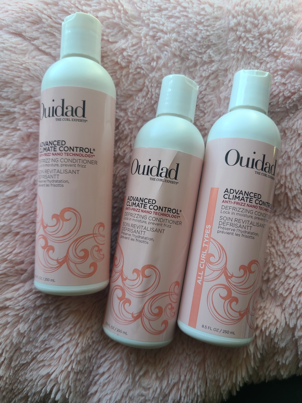 3pk Ouidad Advanced Climate Control Defrizzing Conditioner for Curly Hair – Hydr